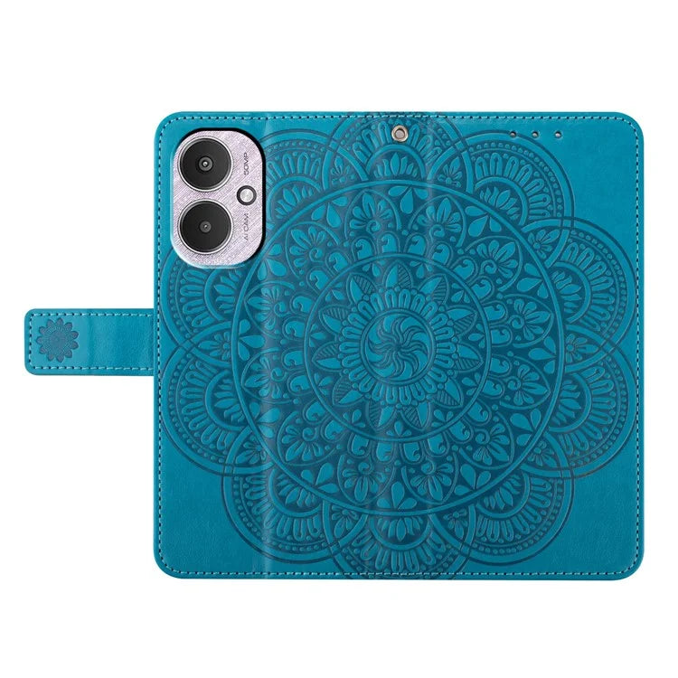 For Xiaomi Redmi 13C 4G / 13C 5G / Poco C65 4G Case PU Leather Mandala Imprinted Phone Cover