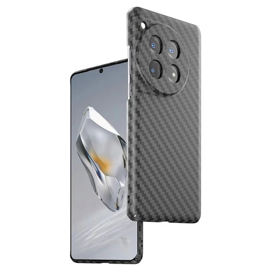 For OnePlus 12R 5G / Ace 3 5G Case Hard PC Phone Cover Splicing Carbon Fiber Texture