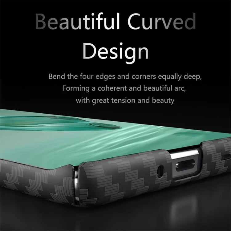 For OnePlus 12R 5G / Ace 3 5G Case Hard PC Phone Cover Splicing Carbon Fiber Texture