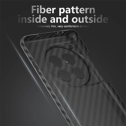 For OnePlus 12R 5G / Ace 3 5G Case Hard PC Phone Cover Splicing Carbon Fiber Texture