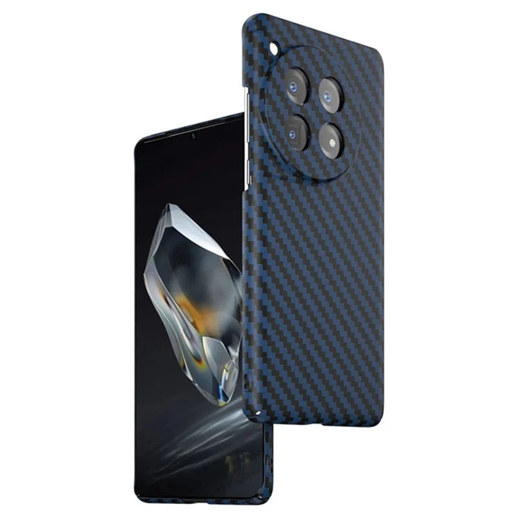 For OnePlus 12R 5G / Ace 3 5G Case Hard PC Phone Cover Splicing Carbon Fiber Texture