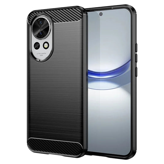 For Huawei nova 12 5G Case Carbon Fiber Texture Flexible TPU Phone Cover