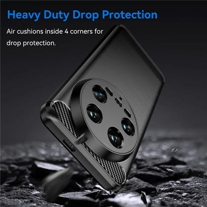 For Xiaomi 14 Ultra TPU Case Carbon Fiber Texture Protective Phone Cover