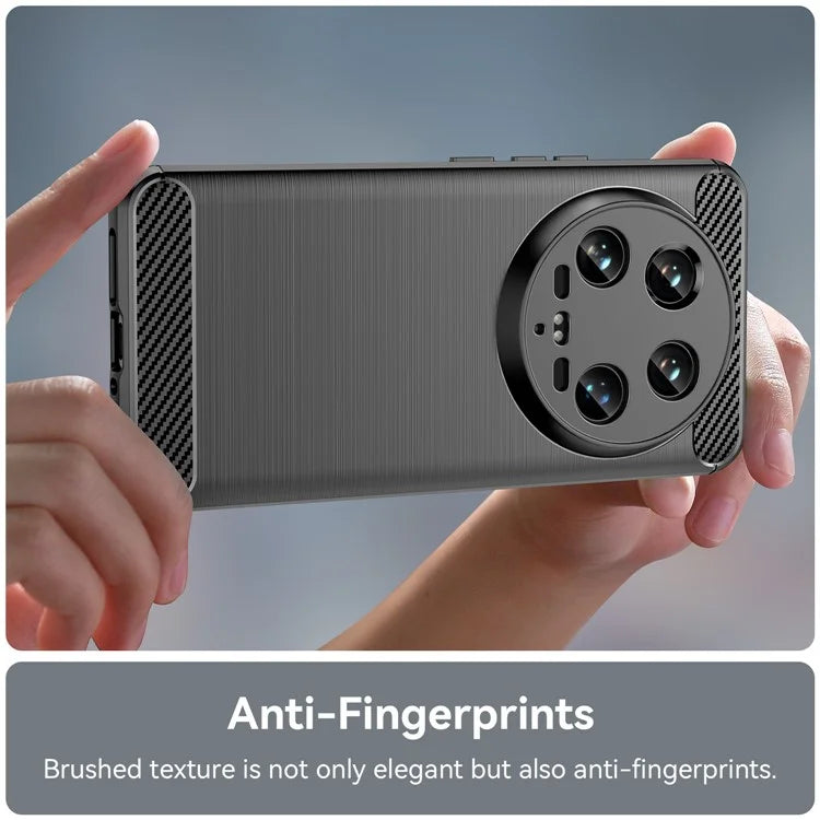 For Xiaomi 14 Ultra TPU Case Carbon Fiber Texture Protective Phone Cover