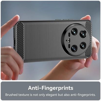 For Xiaomi 14 Ultra TPU Case Carbon Fiber Texture Protective Phone Cover