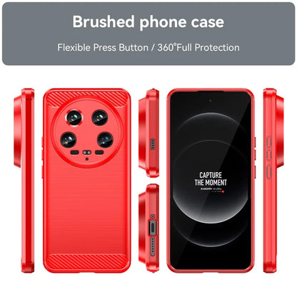 For Xiaomi 14 Ultra TPU Case Carbon Fiber Texture Protective Phone Cover