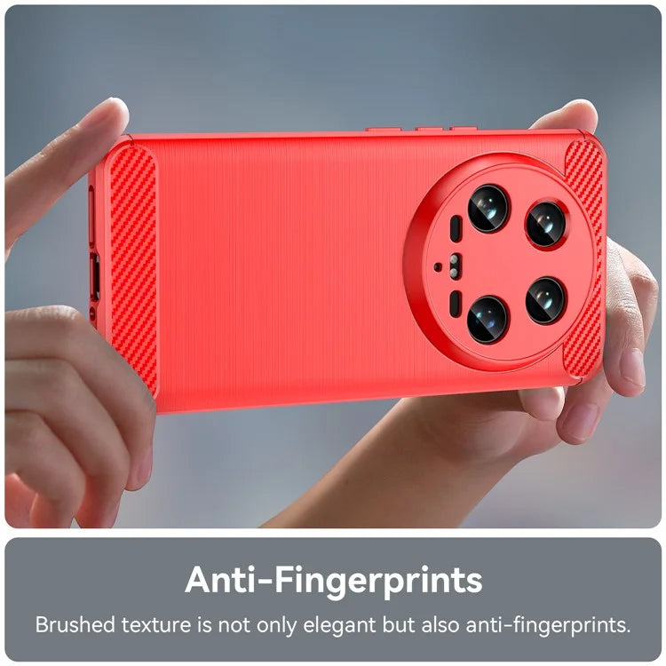 For Xiaomi 14 Ultra TPU Case Carbon Fiber Texture Protective Phone Cover