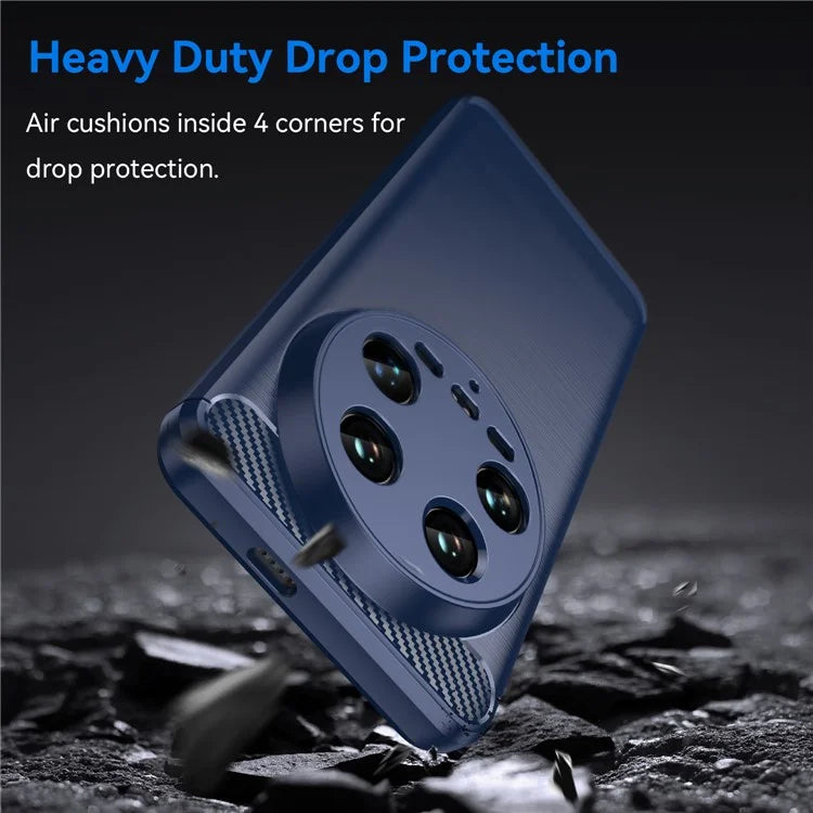 For Xiaomi 14 Ultra TPU Case Carbon Fiber Texture Protective Phone Cover
