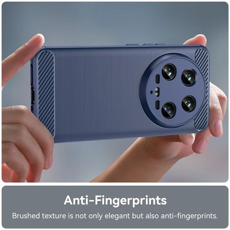 For Xiaomi 14 Ultra TPU Case Carbon Fiber Texture Protective Phone Cover