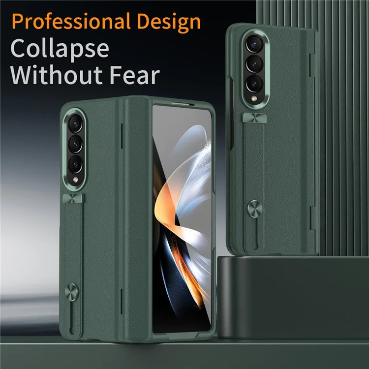 For Samsung Galaxy Z Fold4 5G Slim Case Hard PC Shockproof Kickstand Case with HD Screen Protector