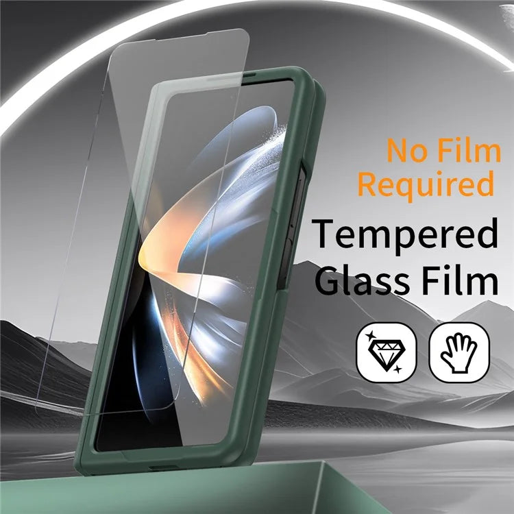 For Samsung Galaxy Z Fold4 5G Slim Case Hard PC Shockproof Kickstand Case with HD Screen Protector