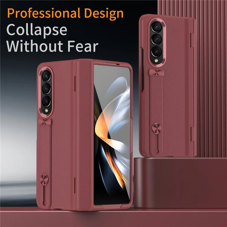 For Samsung Galaxy Z Fold4 5G Slim Case Hard PC Shockproof Kickstand Case with HD Screen Protector