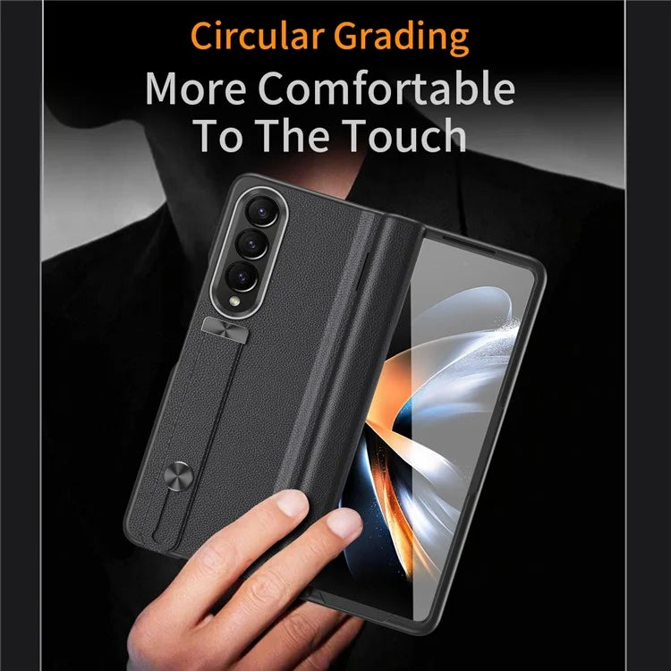 For Samsung Galaxy Z Fold4 5G Slim Case Hard PC Shockproof Kickstand Case with HD Screen Protector