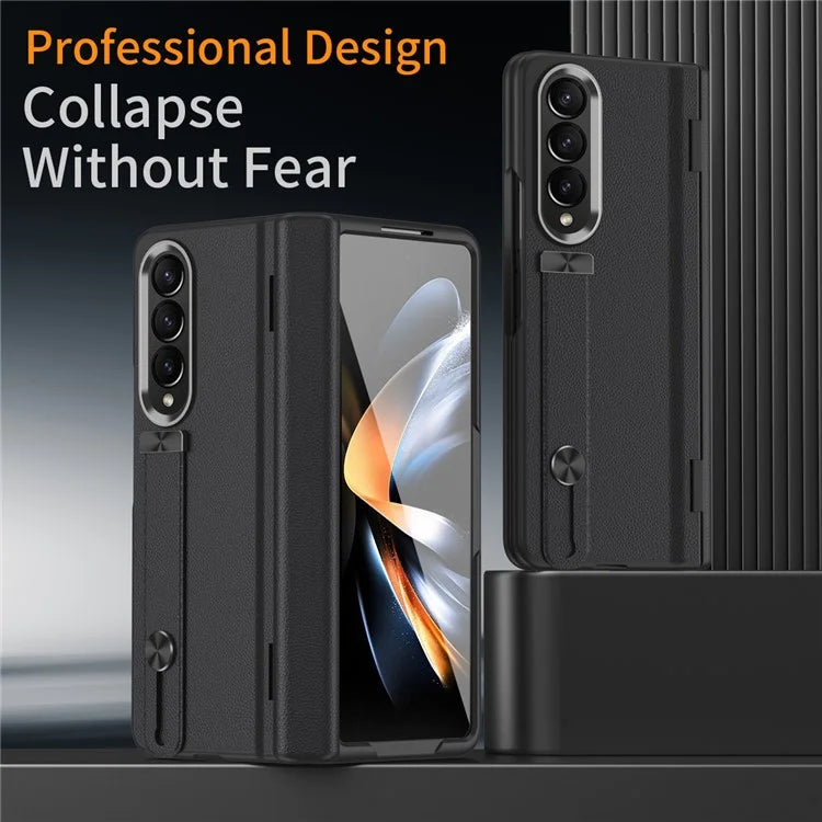 For Samsung Galaxy Z Fold4 5G Slim Case Hard PC Shockproof Kickstand Case with HD Screen Protector