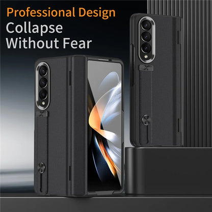 For Samsung Galaxy Z Fold4 5G Slim Case Hard PC Shockproof Kickstand Case with HD Screen Protector