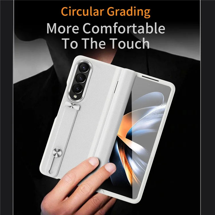 For Samsung Galaxy Z Fold4 5G Slim Case Hard PC Shockproof Kickstand Case with HD Screen Protector