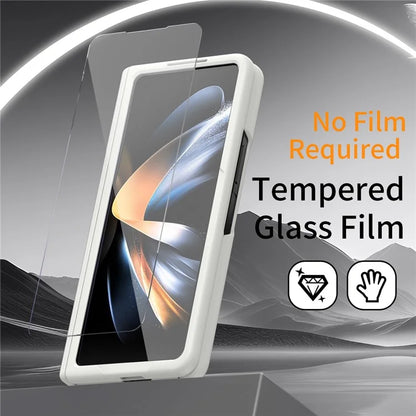 For Samsung Galaxy Z Fold4 5G Slim Case Hard PC Shockproof Kickstand Case with HD Screen Protector
