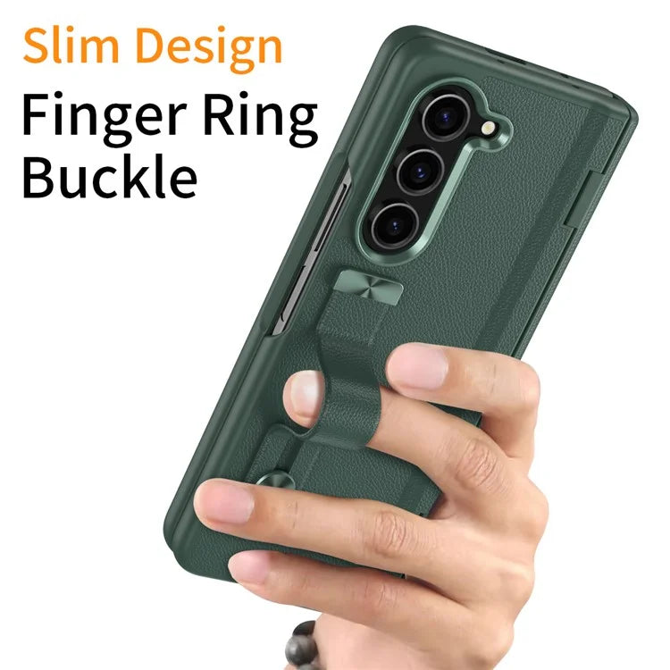 For Samsung Galaxy Z Fold5 5G Kickstand Case Protective Hard PC Slim Case with HD Screen Protector