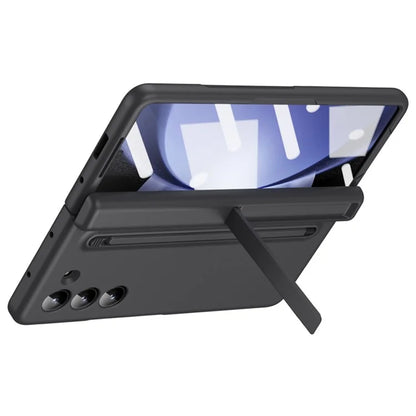 For Samsung Galaxy Z Fold5 5G Full Guard Case Hard PC Kickstand Phone Cover with Glass Film, Stylus