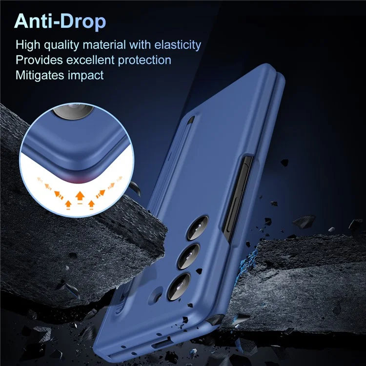 For Samsung Galaxy Z Fold5 5G Full Guard Case Hard PC Kickstand Phone Cover with Glass Film, Stylus