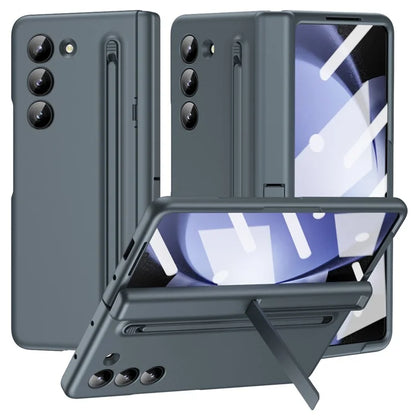 For Samsung Galaxy Z Fold5 5G Full Guard Case Hard PC Kickstand Phone Cover with Glass Film, Stylus