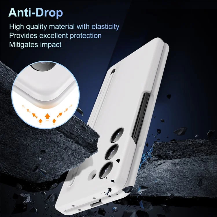For Samsung Galaxy Z Fold5 5G Full Guard Case Hard PC Kickstand Phone Cover with Glass Film, Stylus