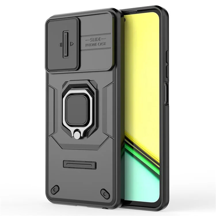 For Realme C67 4G Case PC+TPU Slide Lens Lid Phone Cover