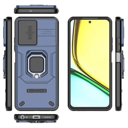 For Realme C67 4G Case PC+TPU Slide Lens Lid Phone Cover
