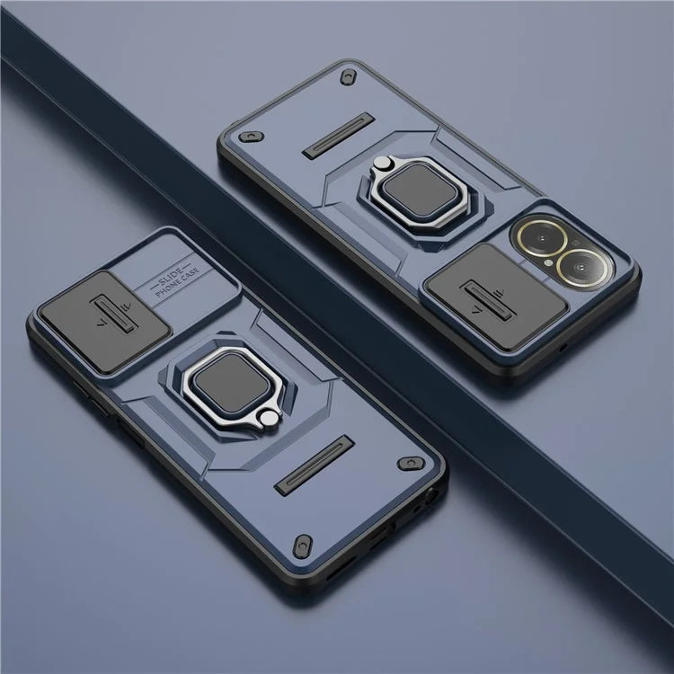 For Realme C67 4G Case PC+TPU Slide Lens Lid Phone Cover