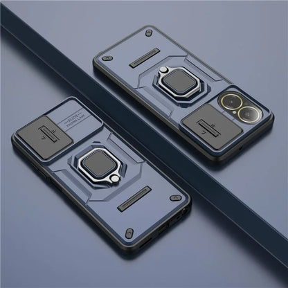 For Realme C67 4G Case PC+TPU Slide Lens Lid Phone Cover