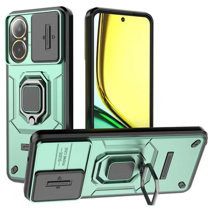 For Realme C67 4G Case PC+TPU Slide Lens Lid Phone Cover