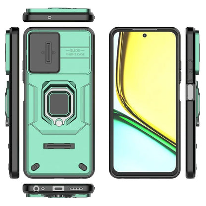 For Realme C67 4G Case PC+TPU Slide Lens Lid Phone Cover