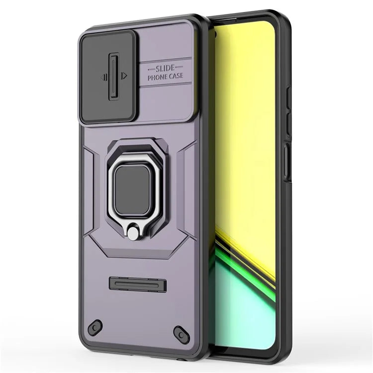 For Realme C67 4G Case PC+TPU Slide Lens Lid Phone Cover