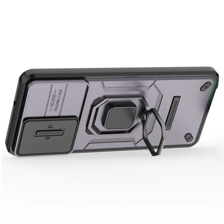 For Realme C67 4G Case PC+TPU Slide Lens Lid Phone Cover
