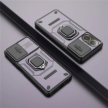 For Realme C67 4G Case PC+TPU Slide Lens Lid Phone Cover