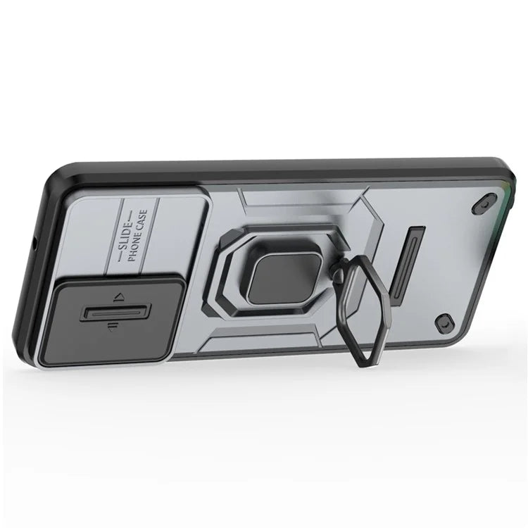 For Realme C67 4G Case PC+TPU Slide Lens Lid Phone Cover