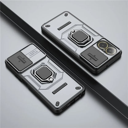 For Realme C67 4G Case PC+TPU Slide Lens Lid Phone Cover