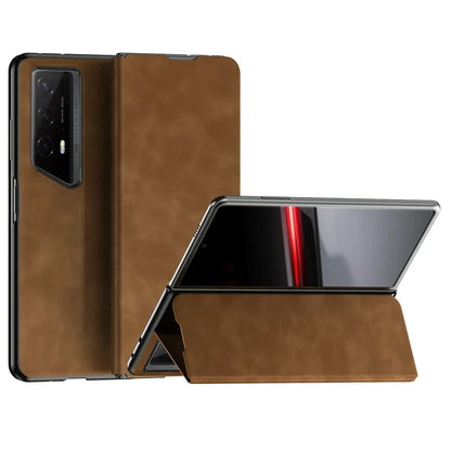 For Honor Magic V2 RSR Porsche Design Case Nappa Texture PC+Leather Back Phone Cover