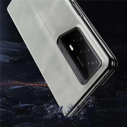For Honor Magic V2 RSR Porsche Design Case Nappa Texture PC+Leather Back Phone Cover