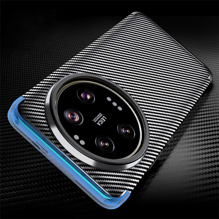 For Xiaomi 14 Ultra Case TPU Carbon Fiber Texture Shockproof Mobile Phone Cover