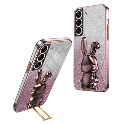 Cover for Samsung Galaxy S21 4G / 5G Viewing Kickstand PC+TPU Phone Case