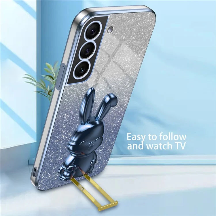 Cover for Samsung Galaxy S21 4G / 5G Viewing Kickstand PC+TPU Phone Case