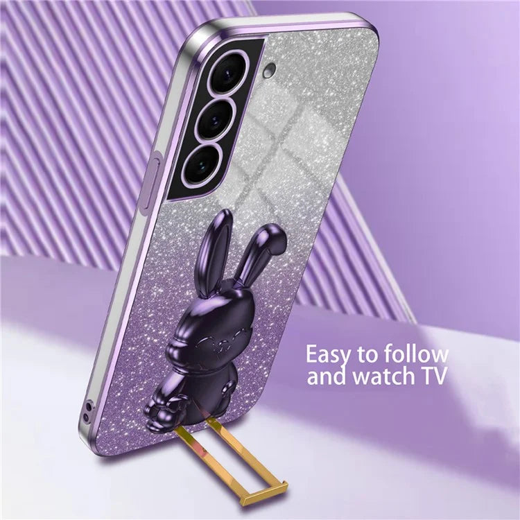 Cover for Samsung Galaxy S21 4G / 5G Viewing Kickstand PC+TPU Phone Case