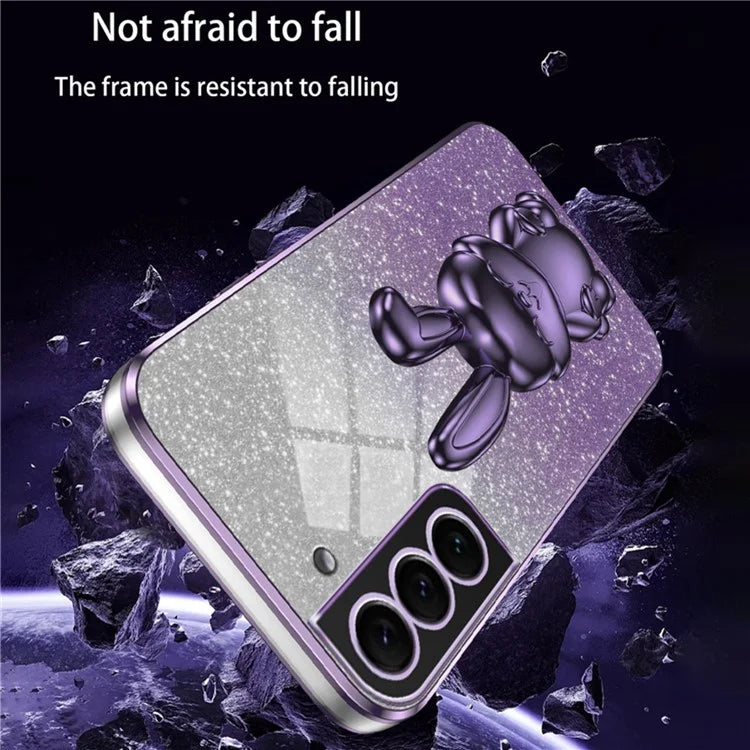 Cover for Samsung Galaxy S21 4G / 5G Viewing Kickstand PC+TPU Phone Case