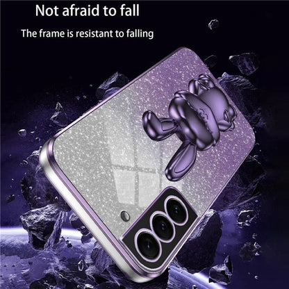 Cover for Samsung Galaxy S21 4G / 5G Viewing Kickstand PC+TPU Phone Case