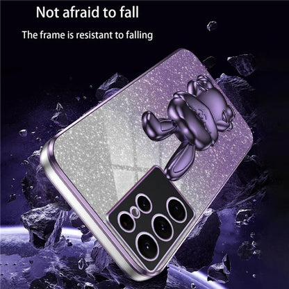 For Samsung Galaxy S23 Ultra Cartoon Rabbit Smartphone Cover Shockproof TPU+PC Case with Kickstand