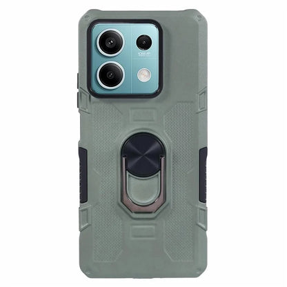For Xiaomi Redmi Note 13 5G Phone Case Anti-scratch PC+TPU Protective Cover with Ring Kickstand