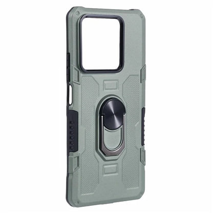 For Xiaomi Redmi Note 13 5G Phone Case Anti-scratch PC+TPU Protective Cover with Ring Kickstand
