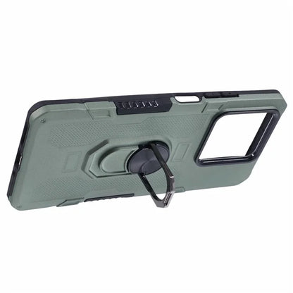 For Xiaomi Redmi Note 13 5G Phone Case Anti-scratch PC+TPU Protective Cover with Ring Kickstand