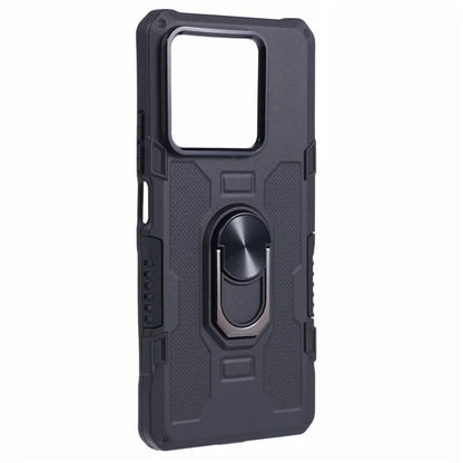 For Xiaomi Redmi Note 13 5G Phone Case Anti-scratch PC+TPU Protective Cover with Ring Kickstand